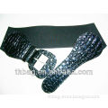 elastic belt with crocodile pattern Pu
